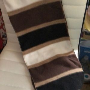 Fleece scarf brown and cream soft like new hardly worn
